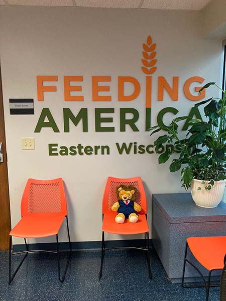Leo at Feeding America Eastern Wisconsin
